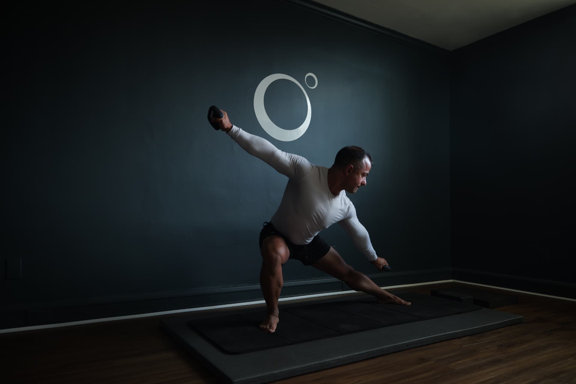 Sam Balooch demonstrating ZEN57 under focused studio lighting